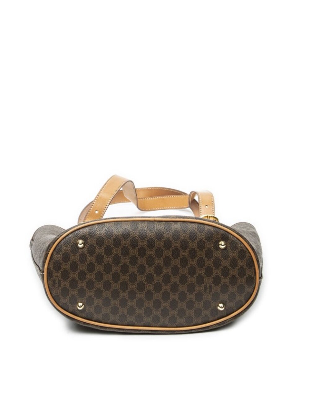 Celine Vintage Bucket Tote Brown Macadam Canvas - Picture 6 of 10